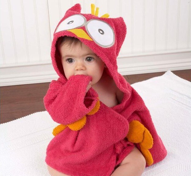 Soft Baby Animal Bathrobe - AnimalHug-Pink Owl-0-1 Year-State of Style