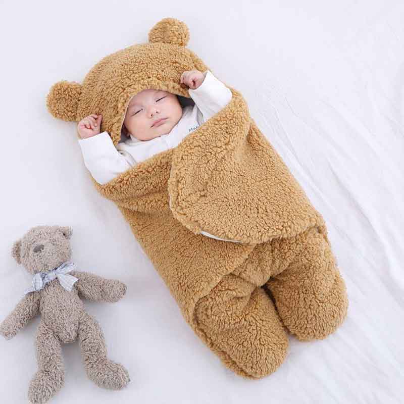 Soft Baby Swaddle Sleeping Bag - CosyCub-Caramel-0-6 months-State of Style