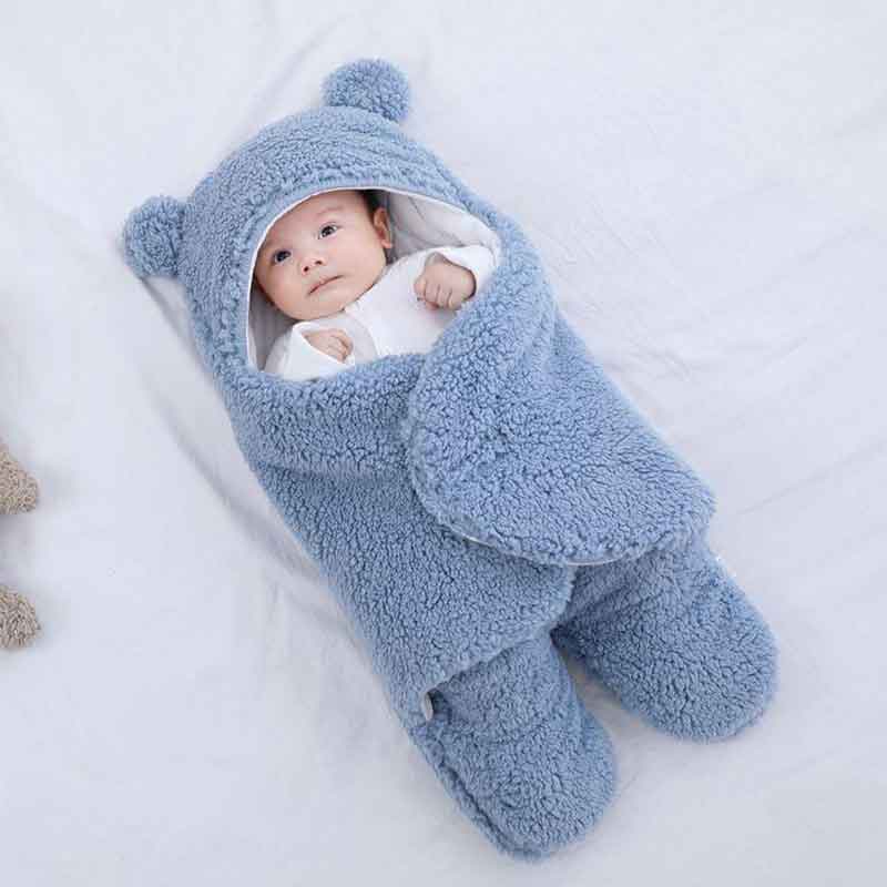 Soft Baby Swaddle Sleeping Bag - CosyCub-Sky Blue-0-6 months-State of Style