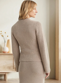 Soft Button-Up Sweater - Eveline-Beige-XS-State of Style