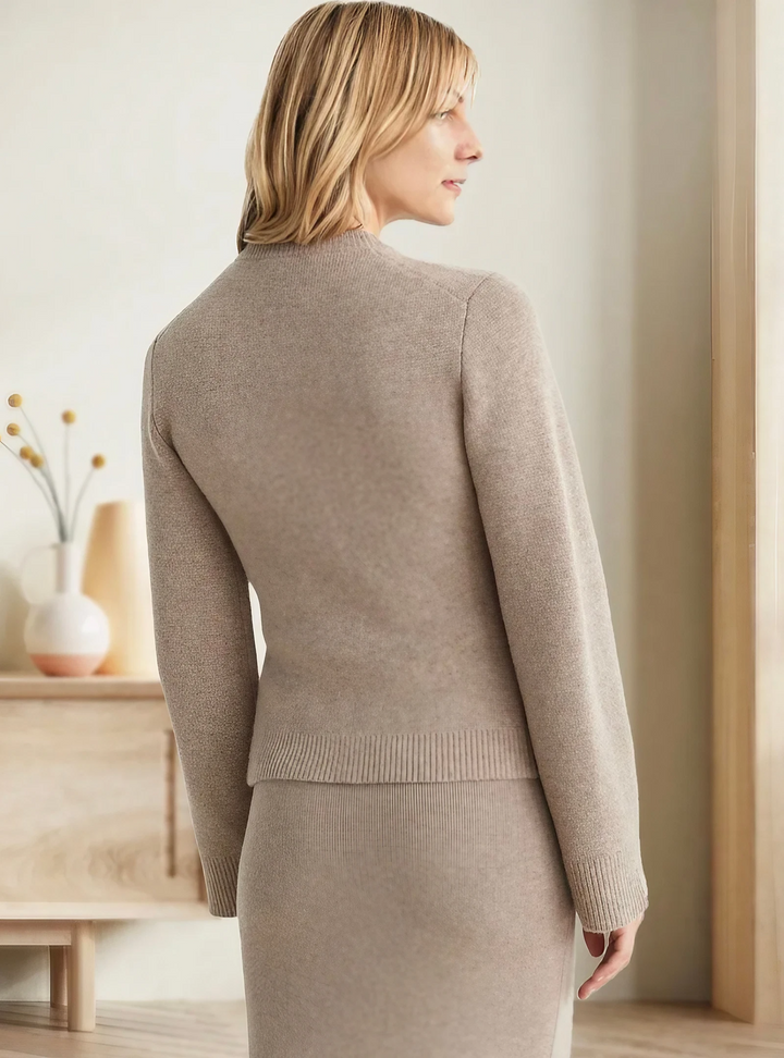 Soft Button-Up Sweater - Eveline-Beige-XS-State of Style