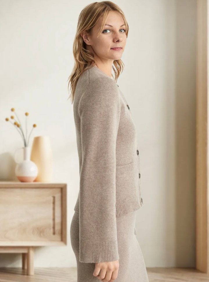 Soft Button-Up Sweater - Eveline-Beige-XS-State of Style