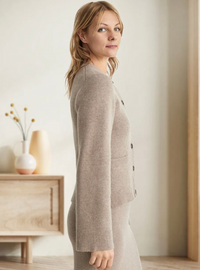 Soft Button-Up Sweater - Eveline-Beige-XS-State of Style