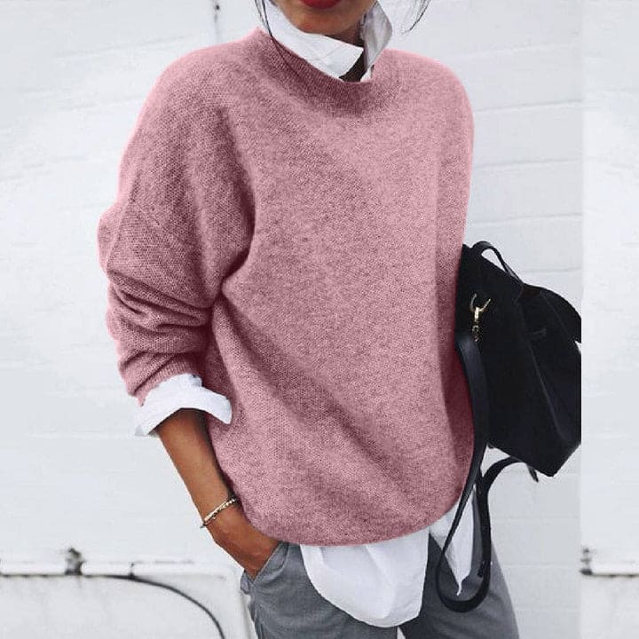 Soft Cashmere Women's Sweater - Elise-PInk-XS-State of Style