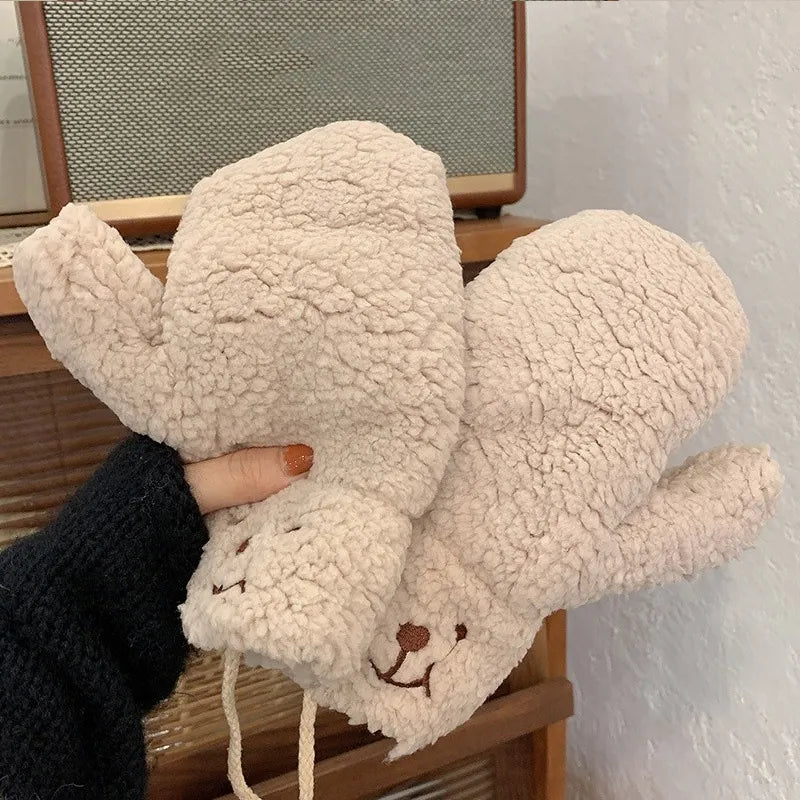 Soft Ladies Teddy Mittens - Mila-Beige B-State of Style