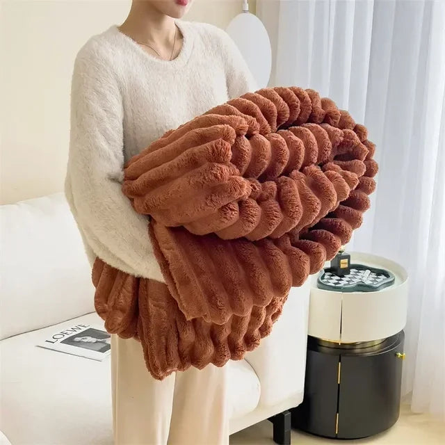 Soft Plush Maxi Blanket - LuxuraWrap-Brown-120x200 cm-State of Style