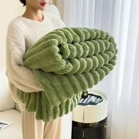 Soft Plush Maxi Blanket - LuxuraWrap-Green-120x200 cm-State of Style