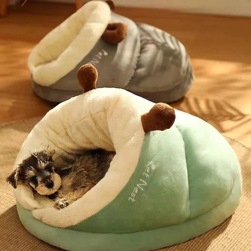 Soft Snuggle Bed for Cats and Dogs - SnugglePaw-Green-S-State of Style