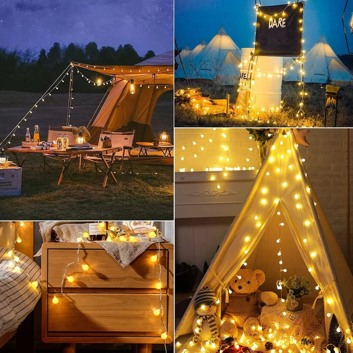 Solar-Powered Festive Lighting - SolarGlow-Warm White-5M 20LEDS-State of Style