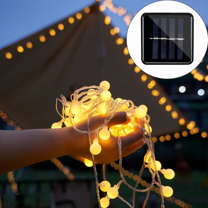 Solar-Powered Festive Lighting - SolarGlow-Warm White-5M 20LEDS-State of Style