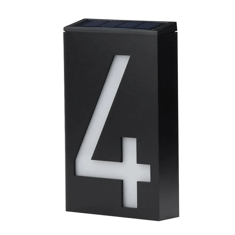 Solar-powered House Number - SolarSign-4-State of Style