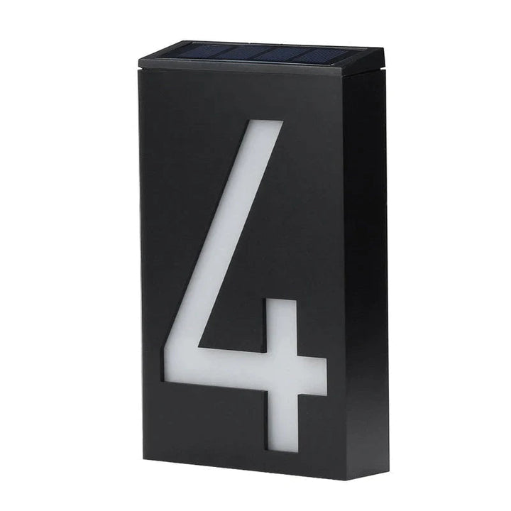 Solar-powered House Number - SolarSign-4-State of Style