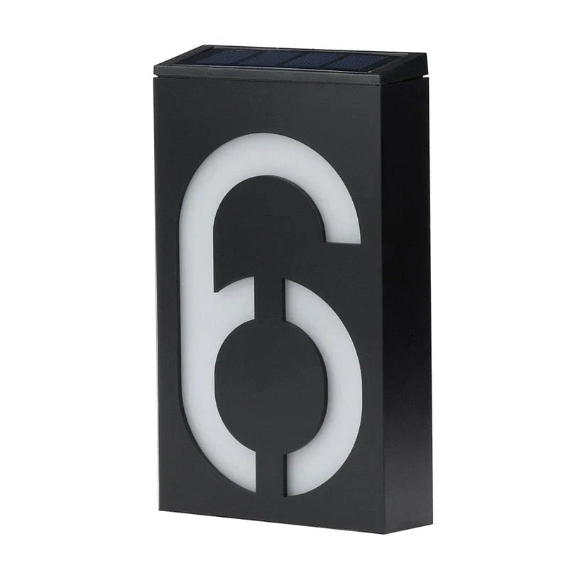 Solar-powered House Number - SolarSign-6-State of Style