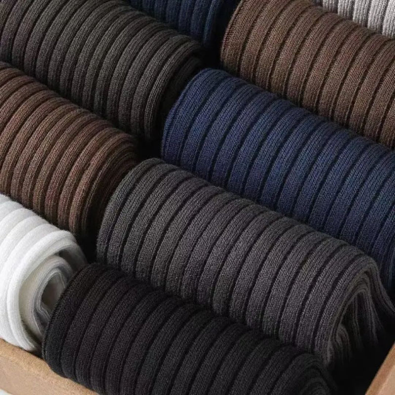 Solid Colour Crew Socks | Comfortable and Durable-10 Pairs (Mixed Colours)-State of Style