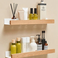 Solid Wood Bathroom Shelf – WoodaFix-Brown-S (20cm)-State of Style