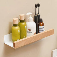 Solid Wood Bathroom Shelf – WoodaFix-Light brown-S (20cm)-State of Style