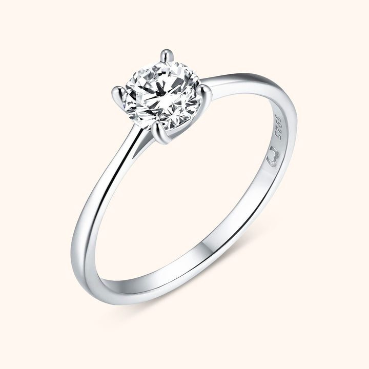 Solitaire Zirkonia Ring - Elena-Silver-5-State of Style