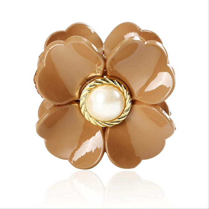 Sonia Traditional Hair Accessory – Elegant Flower Hair Clip-Brown-State of Style