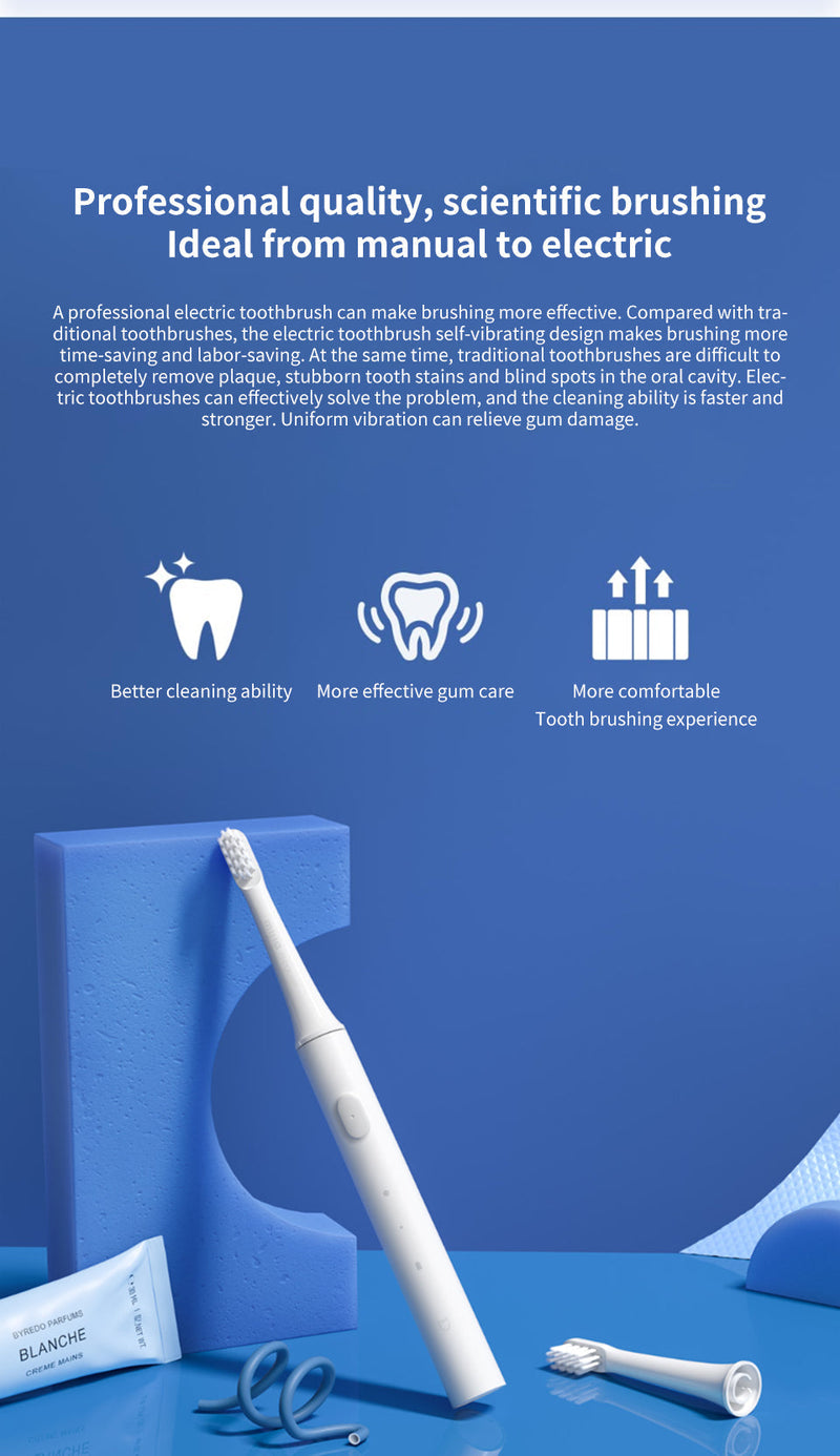 SONIC ELECTRIC TOOTHBRUSH - WATERPROOF AND USB RECHARGEABLE-White-State of Style