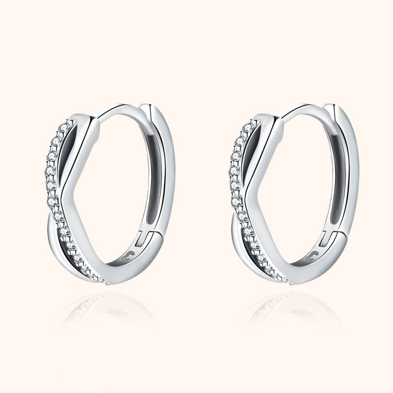 Sophia Cross Earrings-Silver-State of Style