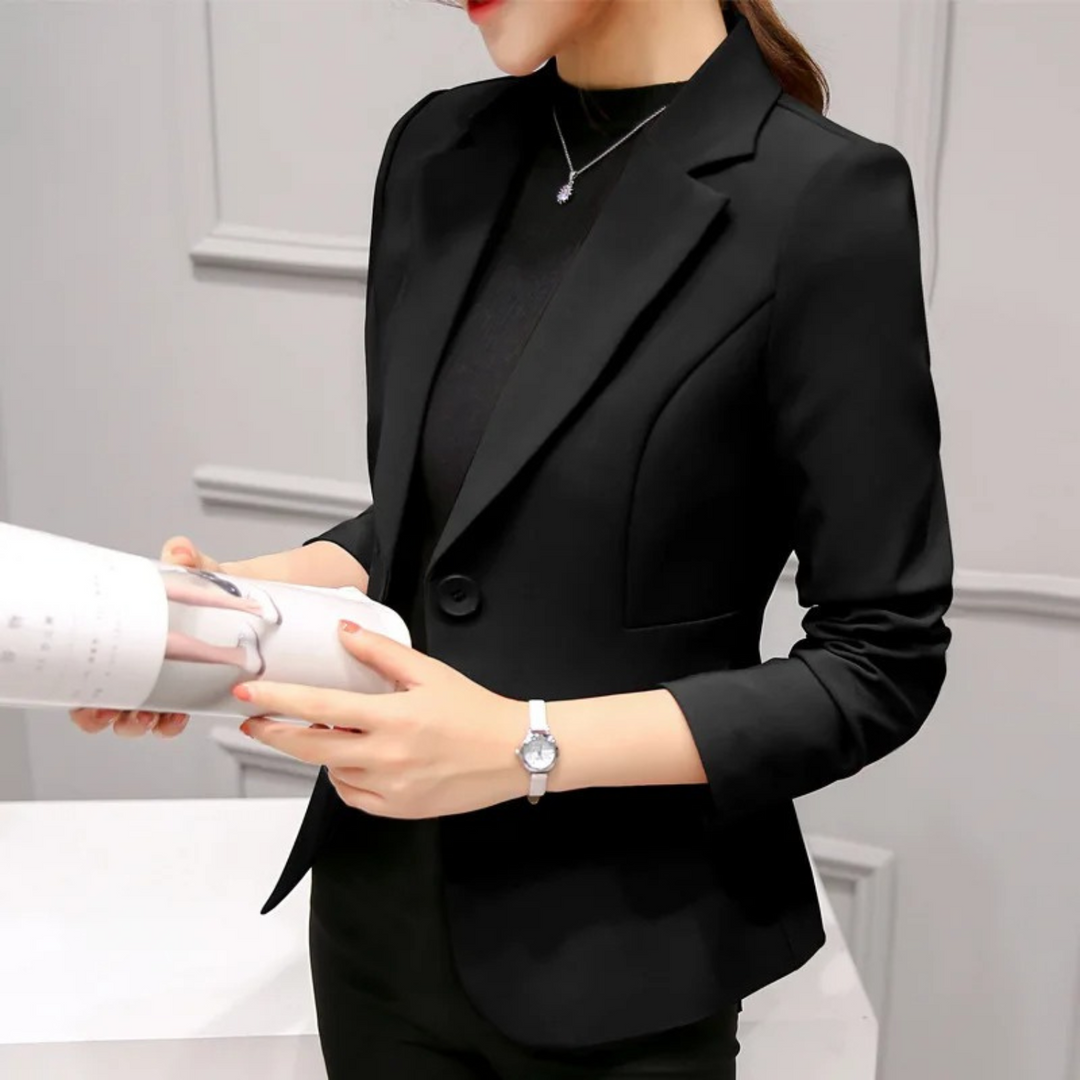 Sophia Slim Women's Blazer with Pockets - Elegant and Versatile-Black-S-State of Style