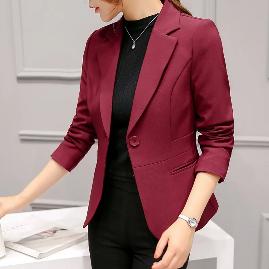 Sophia Slim Women's Blazer with Pockets - Elegant and Versatile-Navy-S-State of Style