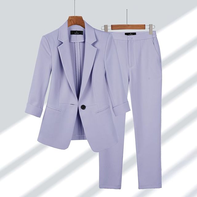 Sophia Two-Piece Women's Suit - Stylish, Comfortable, and Versatile-Purple-S-State of Style