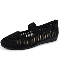 Sophie - Orthopedische Beige Mesh Ballerina's-Zwart-36-State of Style