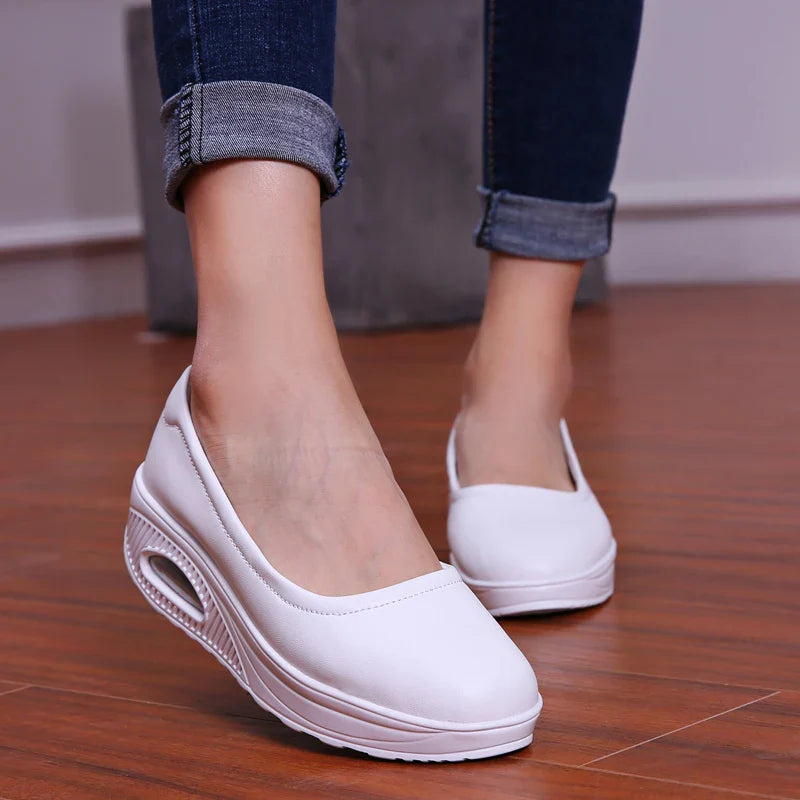 Sophie - Orthopedische Zwarte Comfort Wedges-Zwart-36-State of Style