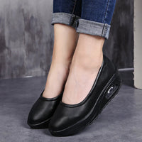 Sophie - Orthopedische Zwarte Comfort Wedges-Zwart-36-State of Style