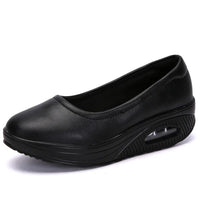 Sophie - Orthopedische Zwarte Comfort Wedges-Zwart-36-State of Style