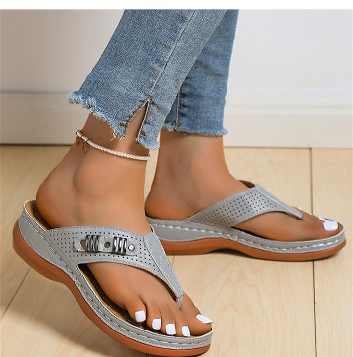 Sophie - Orthopedische Zwarte Stijlvolle Sandalen-Zwart-34-State of Style