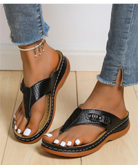 Sophie - Orthopedische Zwarte Stijlvolle Sandalen-Zwart-34-State of Style