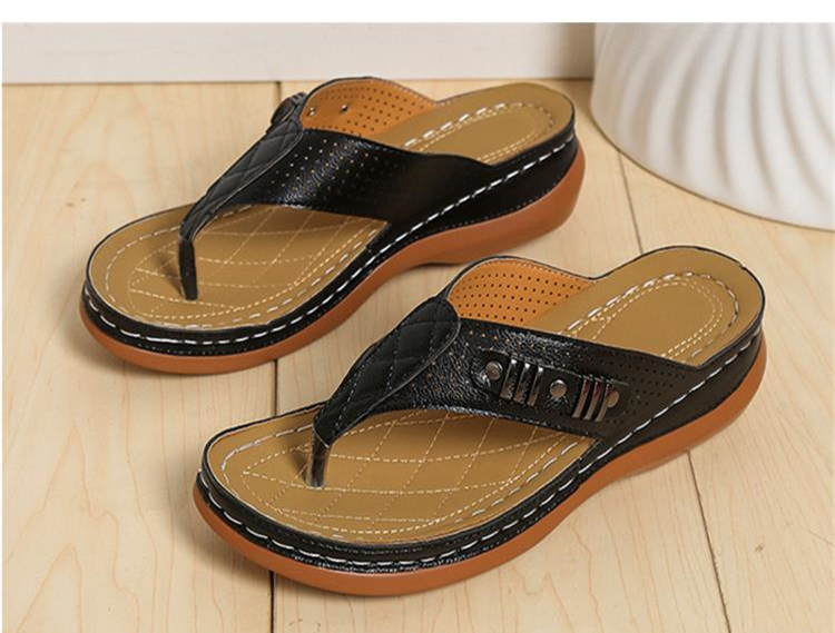 Sophie - Orthopedische Zwarte Stijlvolle Sandalen-Zwart-34-State of Style