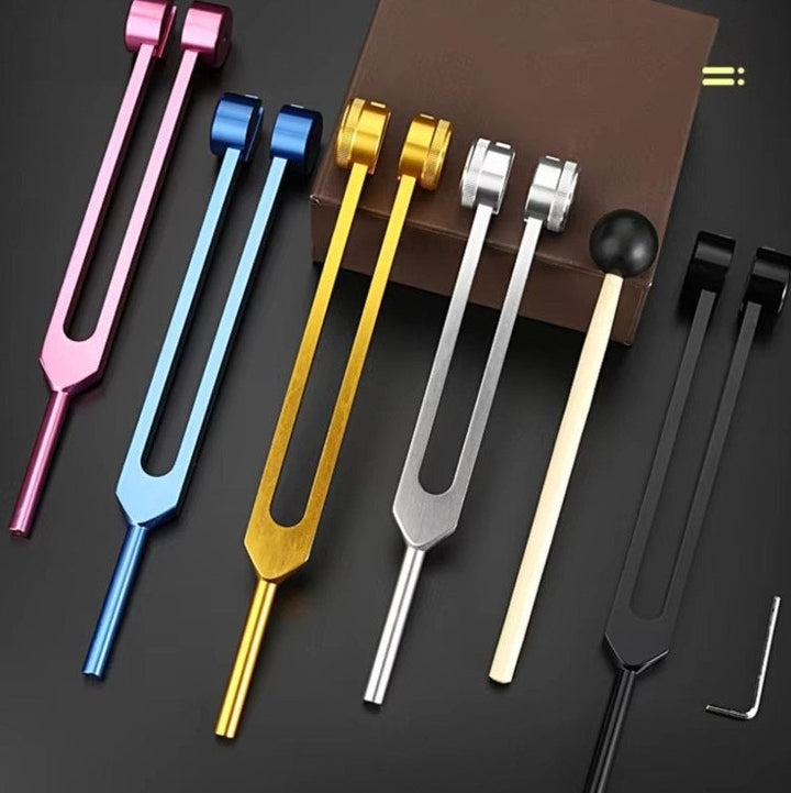 Sound Therapy for Inner Peace - TranquilTone Tuning Forks-Golden round bowl (9.65 in)-State of Style