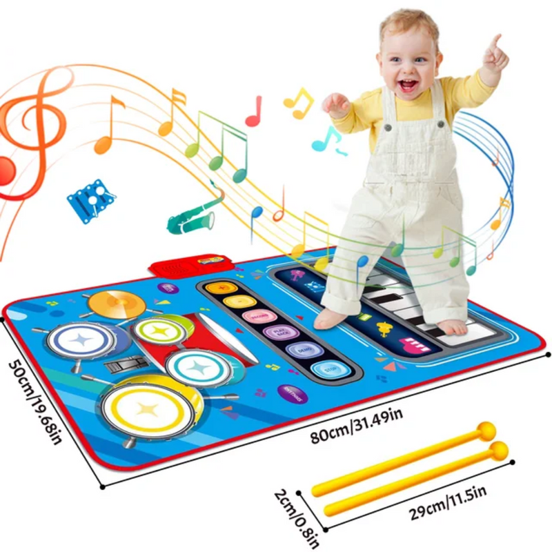 SoundSteps – 2-in-1 Musical Play Mat with Piano & Drum-Blue-State of Style