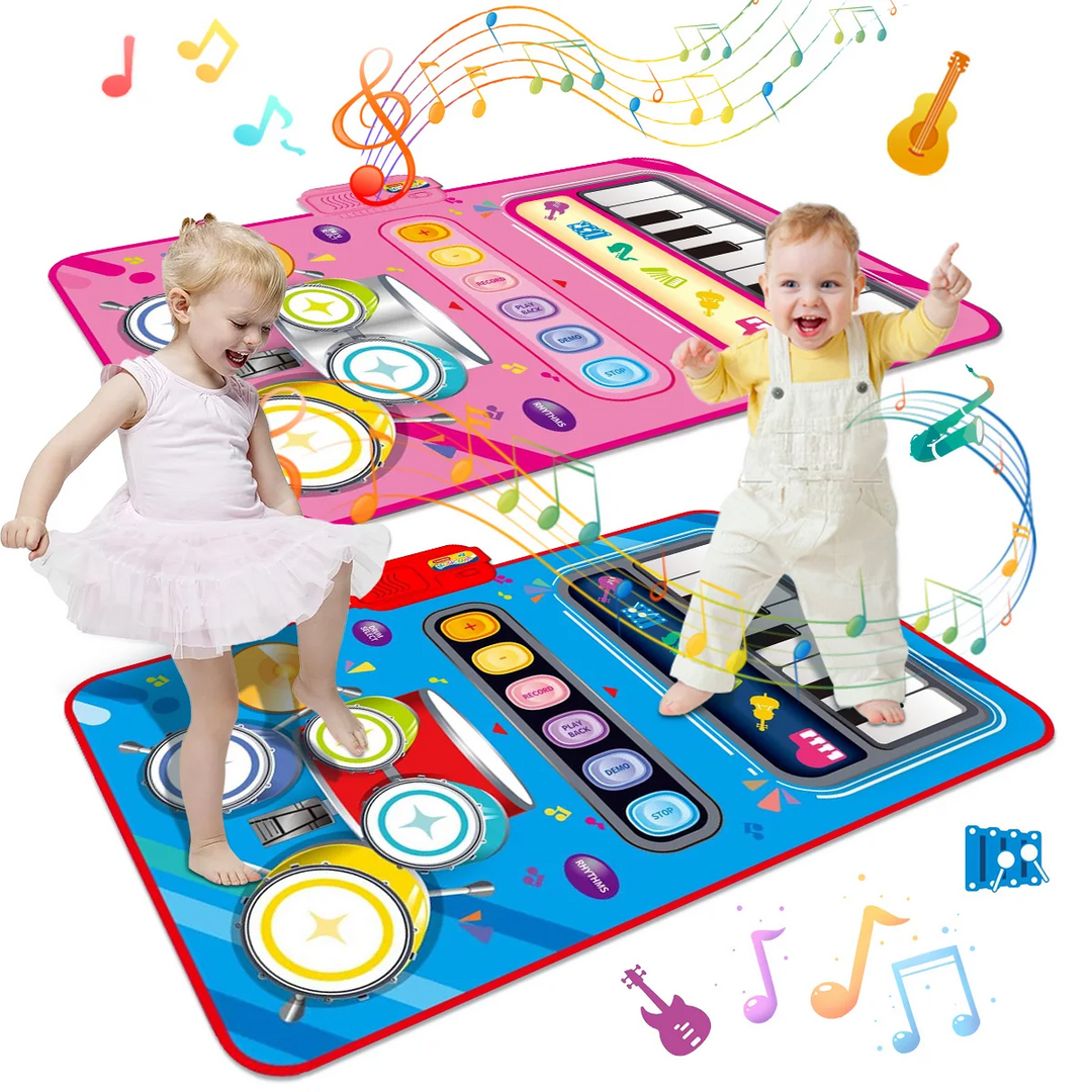 SoundSteps – 2-in-1 Musical Play Mat with Piano & Drum-Blue-State of Style