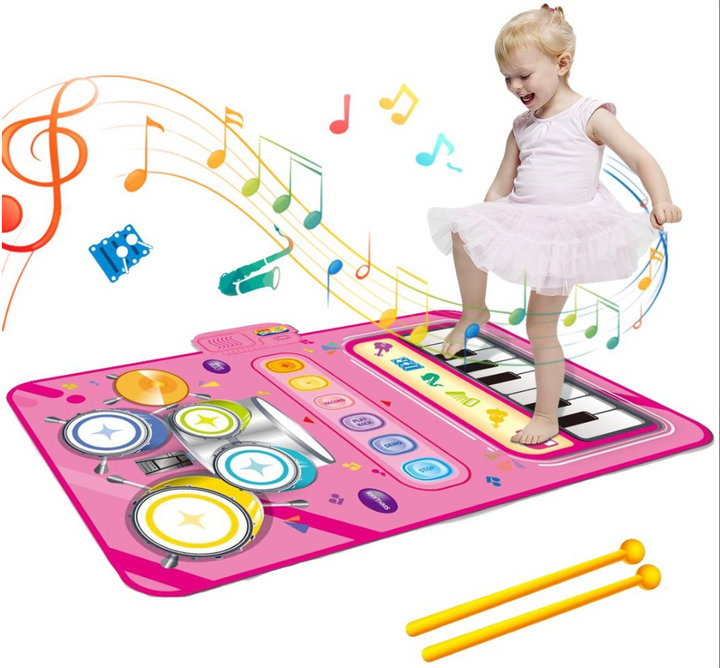 SoundSteps – 2-in-1 Musical Play Mat with Piano & Drum-Pink-State of Style