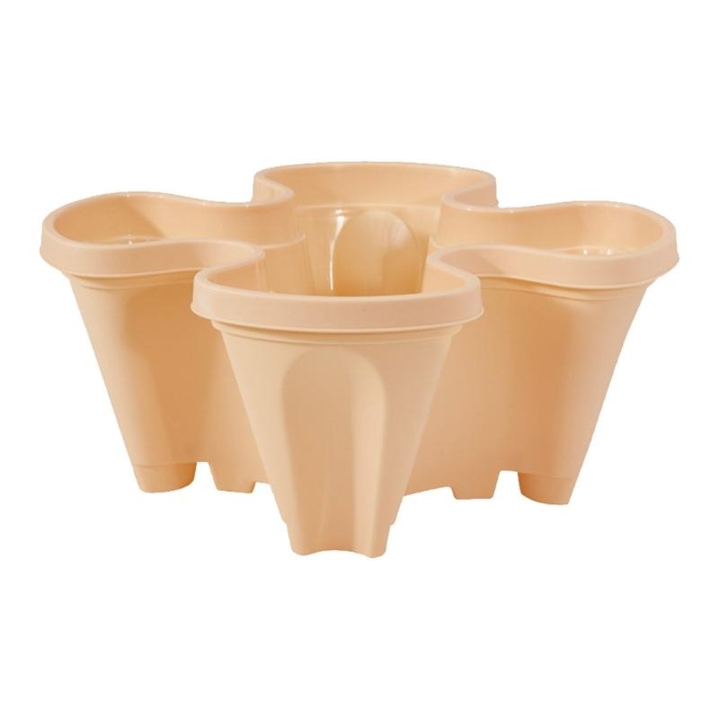 Space-saving Stackable Plant Pots - StrawberryStack-Brown-State of Style