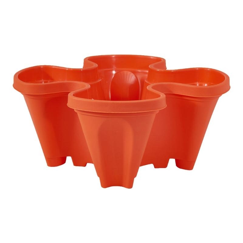 Space-saving Stackable Plant Pots - StrawberryStack-Red-State of Style
