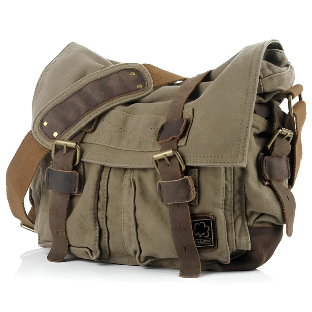 Spacious Men's Canvas Crossbody - UrbanTrail-State of Style