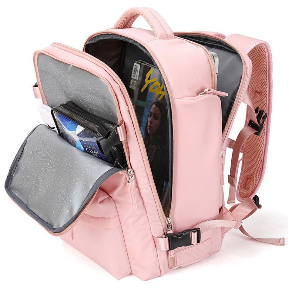 Spacious Versatile Backpack - TrailSafe Pro-Black-State of Style