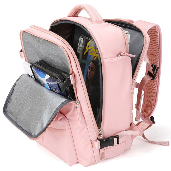 Spacious Versatile Backpack - TrailSafe Pro-Black-State of Style