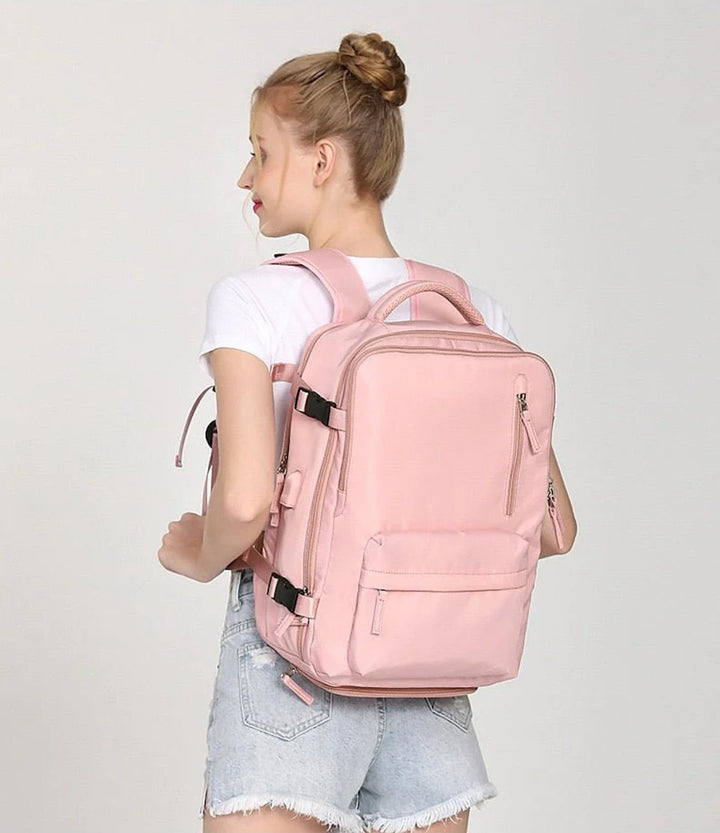Spacious Versatile Backpack - TrailSafe Pro-Black-State of Style