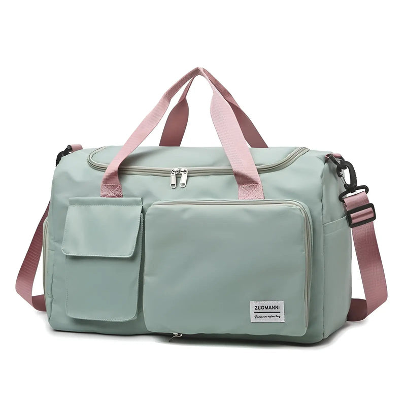 Spacious Waterproof Luxe Travel Bag - JetSet-Green Pink-State of Style