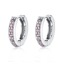 Sparkling Hoop Earrings – Amaranta-Purple-Silver-State of Style
