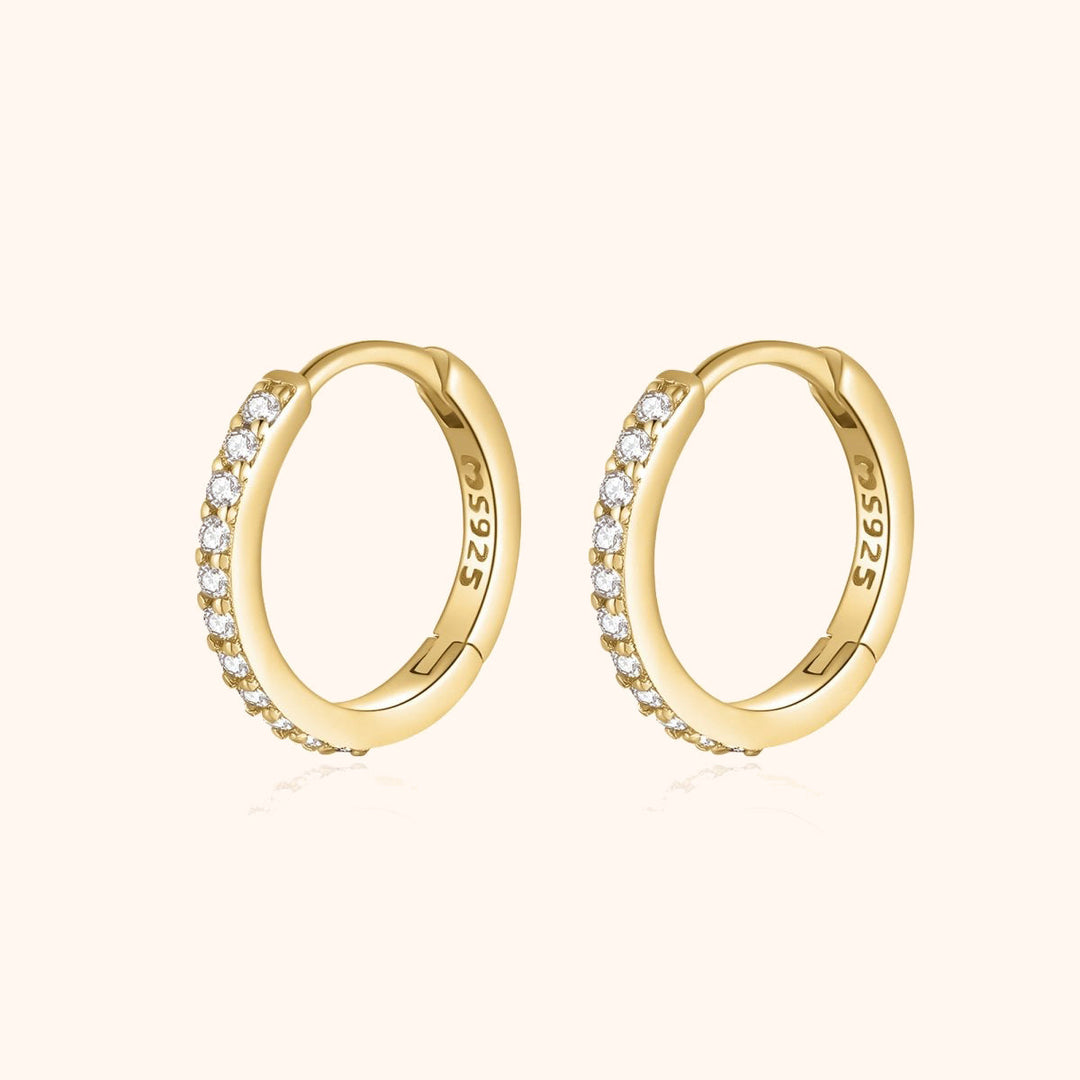 Sparkling Zirconia Hoop Earrings – Iriana-Gold-State of Style