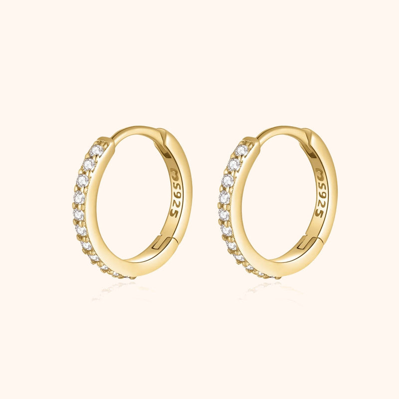 Sparkling Zirconia Hoop Earrings – Iriana-Gold-State of Style