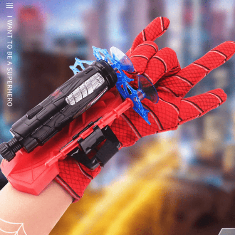 Interactive superhero handheld toy with spider-shooting function – for children aged 3 years and over