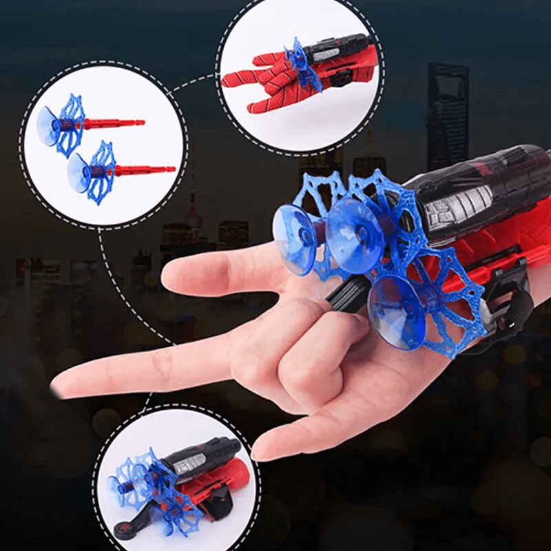 Interactive superhero handheld toy with spider-shooting function – for children aged 3 years and over